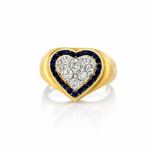 Heart Shaped Gold Ring