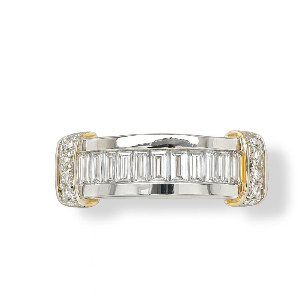 Baguette Cut Gold Ring