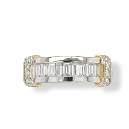 Baguette Cut Gold Ring