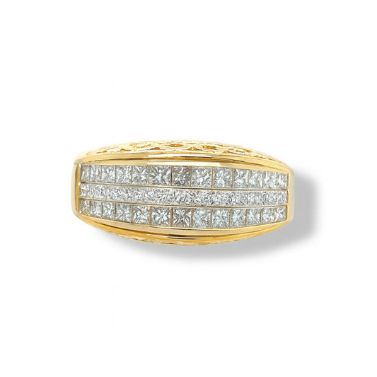 Invisible Sparkle Gold Ring