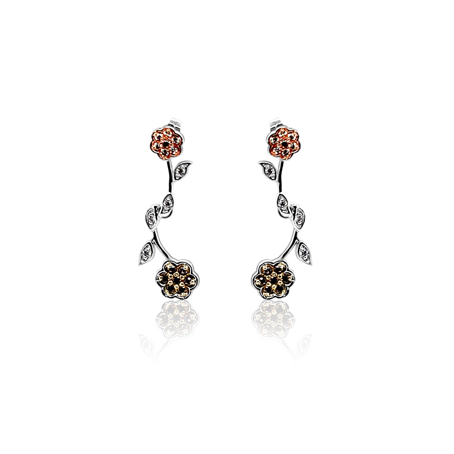 ROSE DROP GOLD EARRING