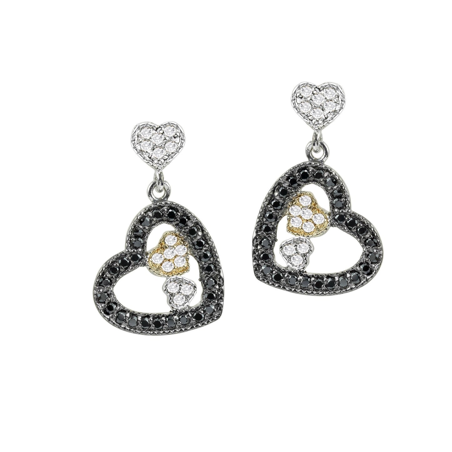 HEART STUD GOLD EARRING