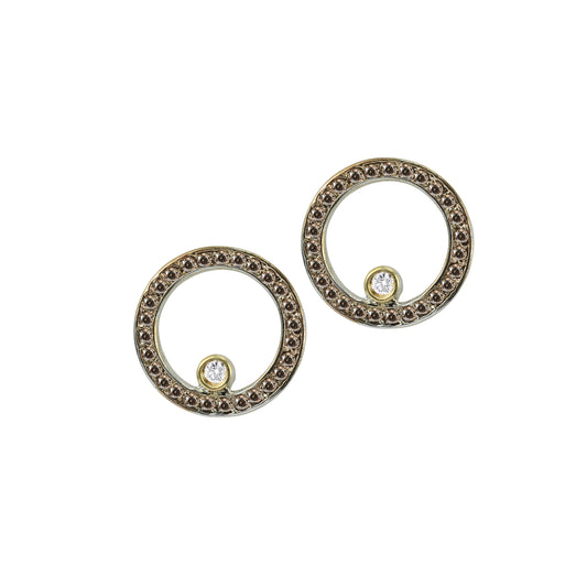 CIRCULAR STUD GOLD EARRING