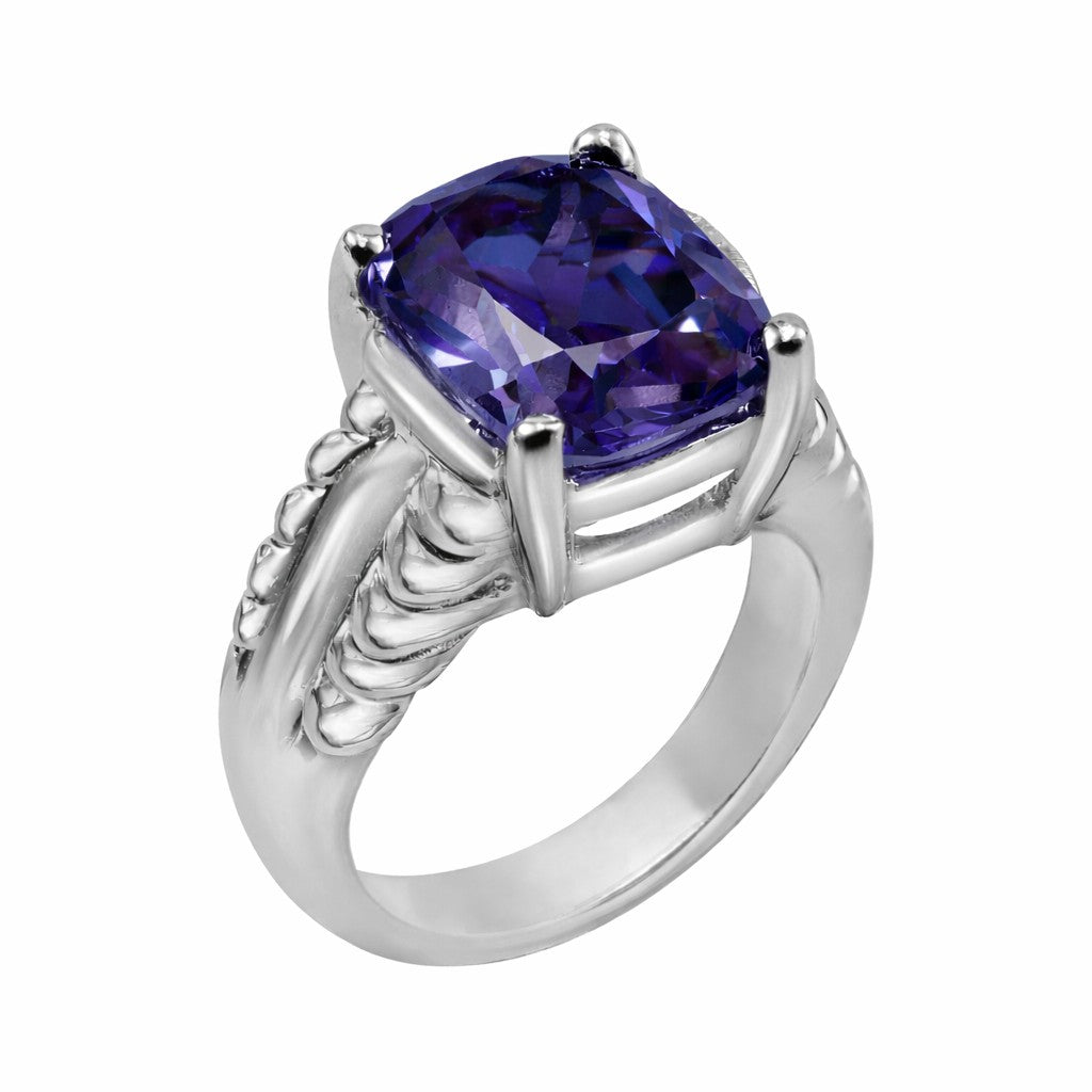 Iolite Oval Cut Birthstone Gold Ring