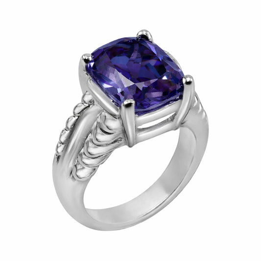 Iolite Oval Cut Birthstone Gold Ring