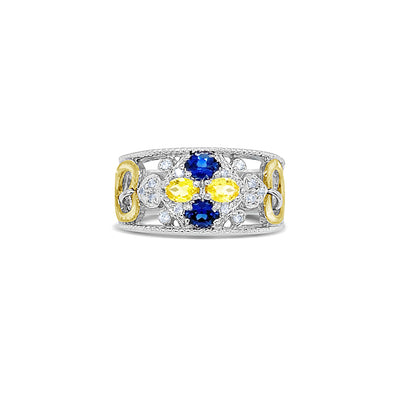 Multicolor Birthstone Gold Ring