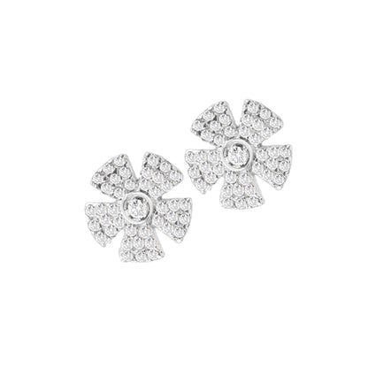 FLOWER STUD GOLD EARRING