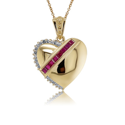 Gold Heart Shaped Pendant