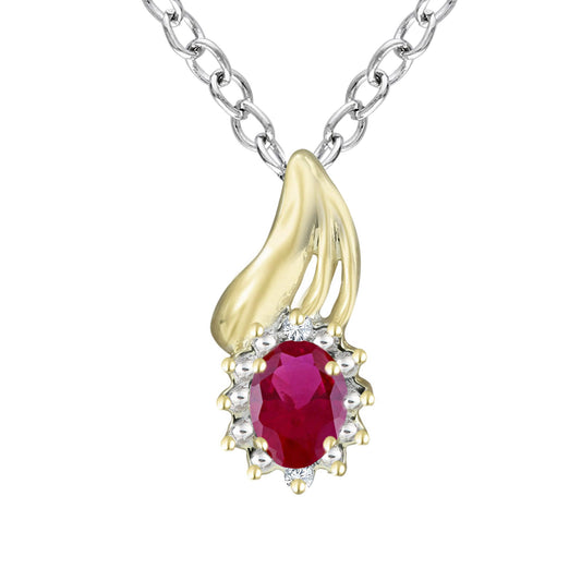 Oval Ruby Pendant