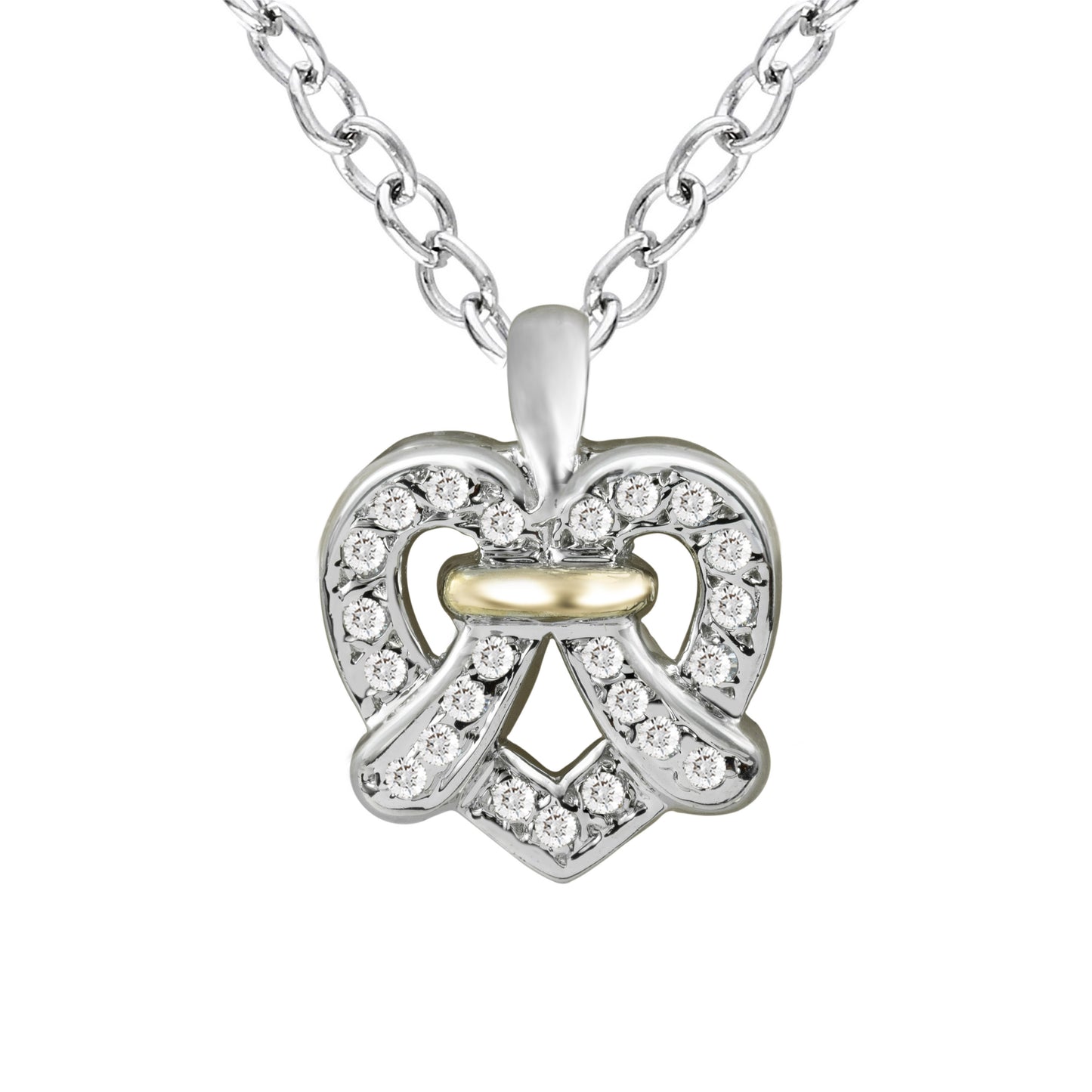 Diamond Heart Gold Pendant