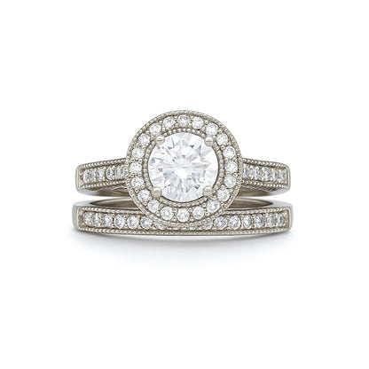 Round Brilliant-Cut White Gold Ring