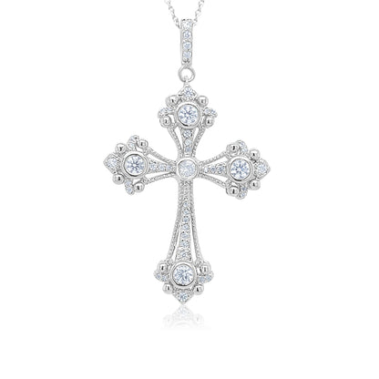 WHITE GOLD CROSS PENDANT