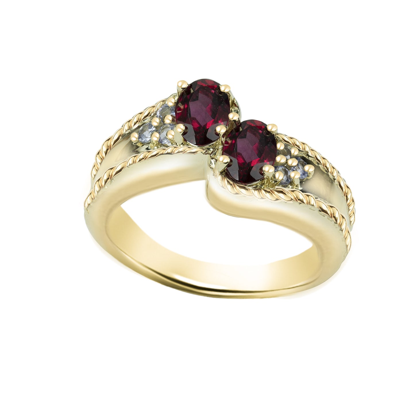 Ruby Bypass Gold Ring