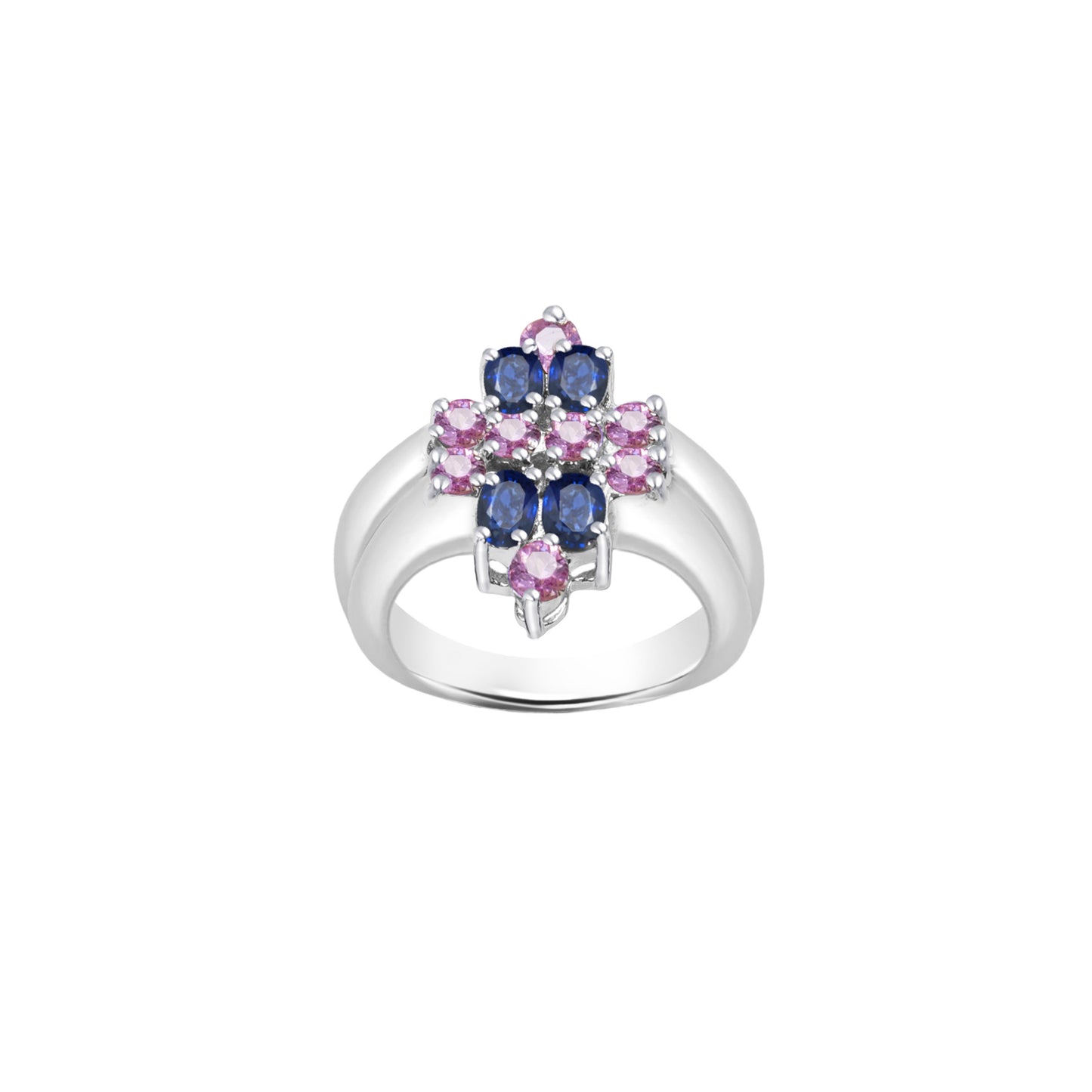 Blue Sapphire and Pink Ring