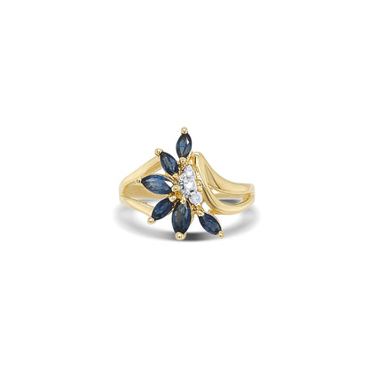 Floral Sapphires Birthstone Ring