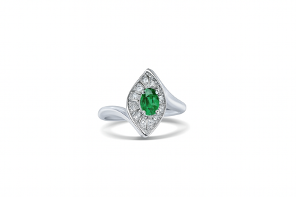 Oval-Cut Tsavorite Birthstone Ring