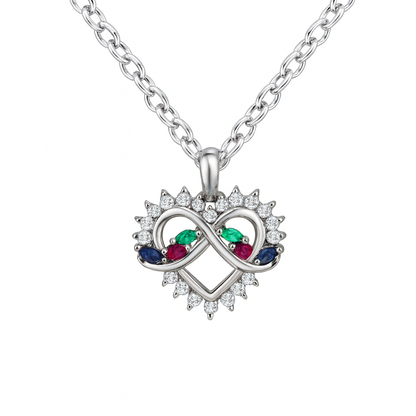 Heart-Cut White Gold Pendant