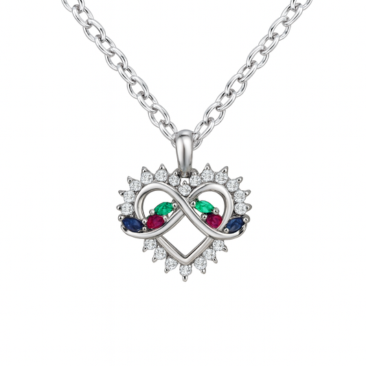 Heart-Cut White Gold Pendant