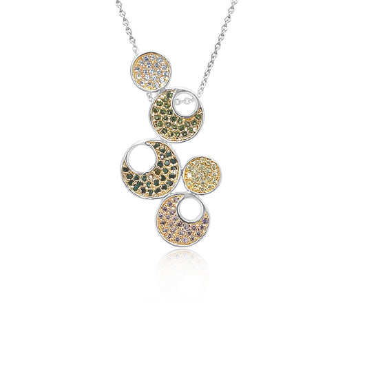 Harmony Circles Multi-Color Diamond Pendant