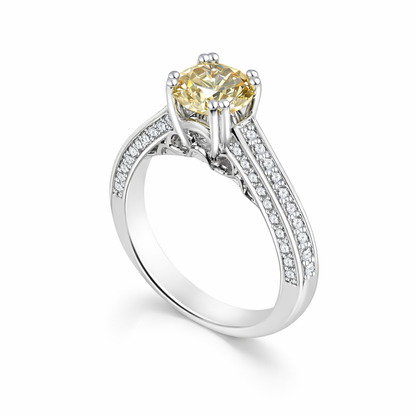 Champagne Diamond Brilliance White Gold Ring