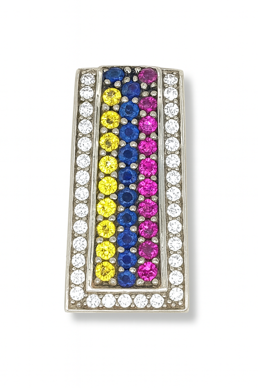 Multicolored White Gold Pendant