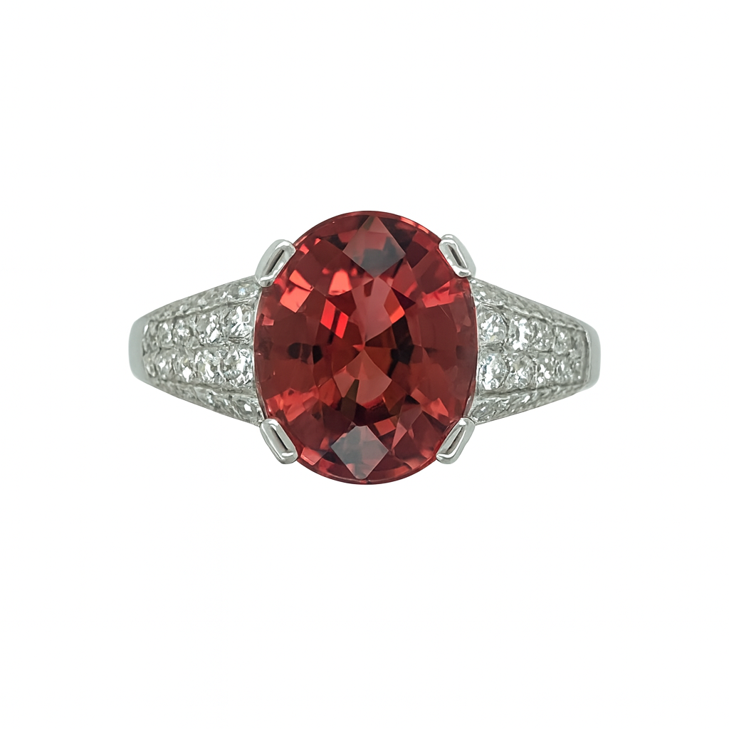 Tourmaline Oval-Cut Birthstone Gold Ring