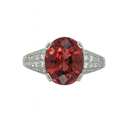 Tourmaline Oval-Cut Birthstone Gold Ring