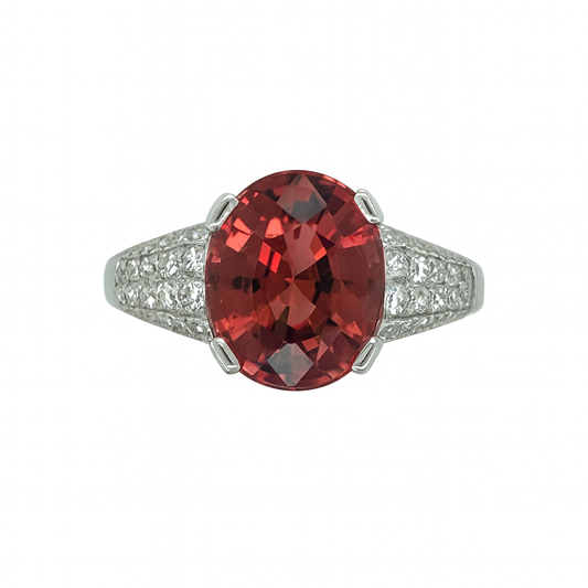 Tourmaline Oval-Cut Birthstone Gold Ring