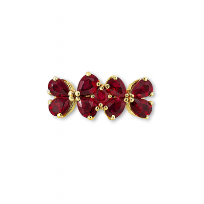 Ruby Marquise-Cut Birthstone Gold Ring