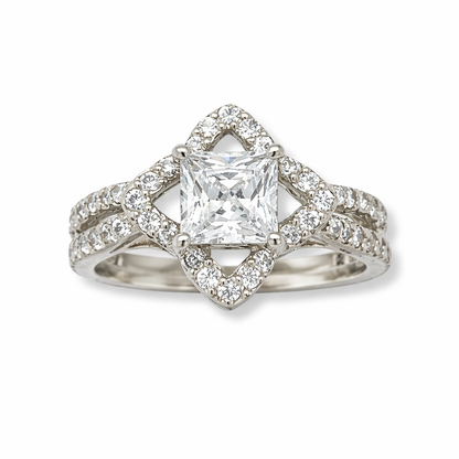 Eternal Starburst White Gold Ring