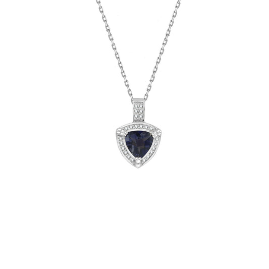 Royal Sapphire Shield Pendant