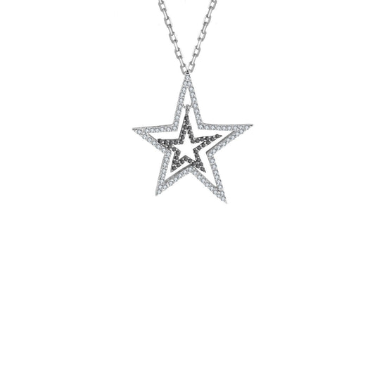 Midnight Star Diamond Pendant Necklace