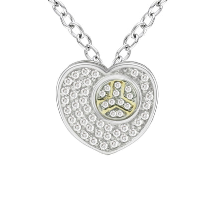 Diamond Heart Peace Pendant