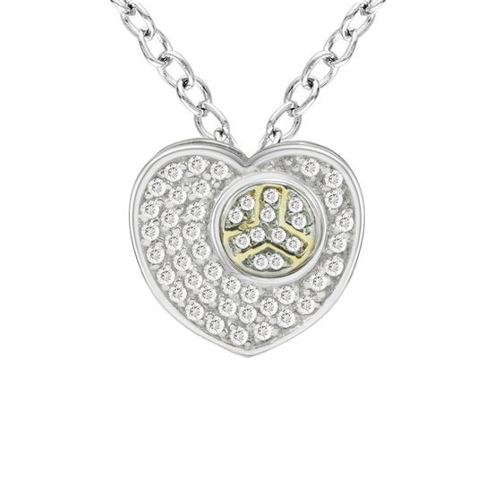 Diamond Heart Peace Pendant