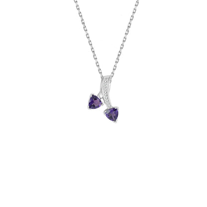 Violet Grace Dual Trillion Amethyst Pendant