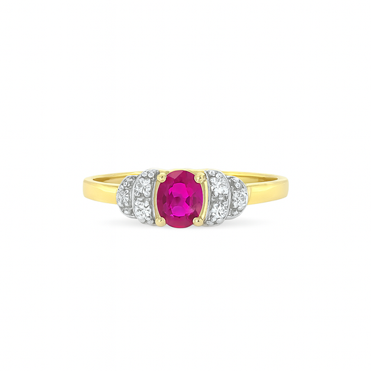 Rupali Oval-Cut Yellow Gold Ring