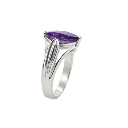 Amethyst Oval Cut Birthstone Gold Ring