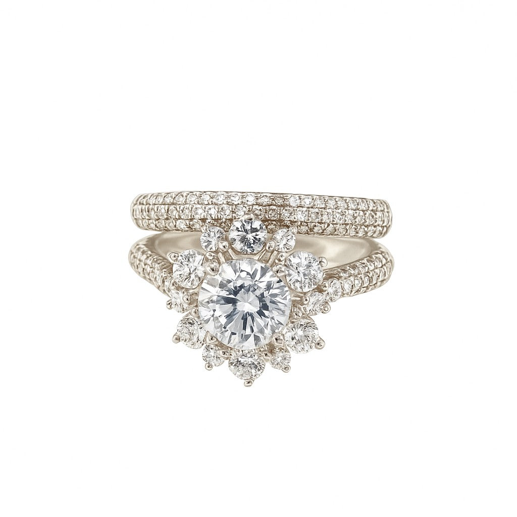 Brilliant Round-Cut White Gold Ring