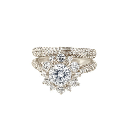 Brilliant Round-Cut White Gold Ring