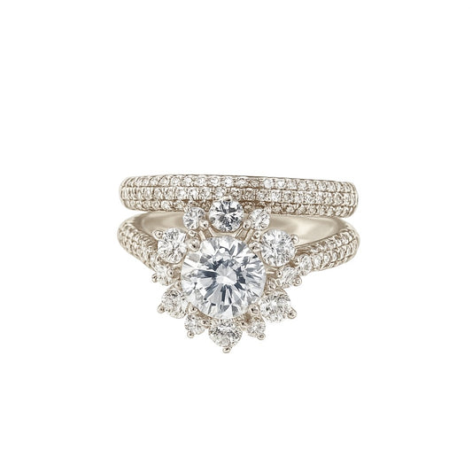 Brilliant Round-Cut White Gold Ring