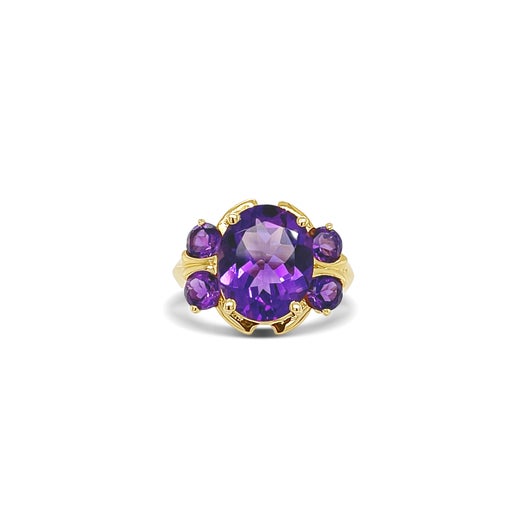 Regal Amethyst Elixir Gold Ring