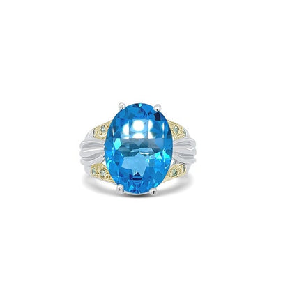 Golden Harmony Topaz Ring