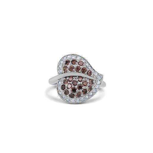 Brown Diamond Whisper Silver Ring