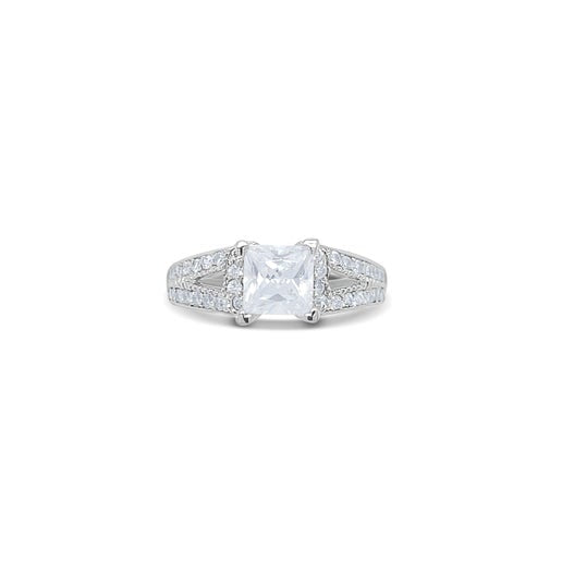 Everlasting Grace Silver Engagement Ring