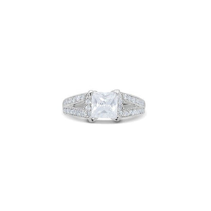 Everlasting Grace Silver Engagement Ring