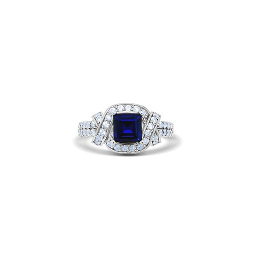 Sapphire Horizon Silver Ring