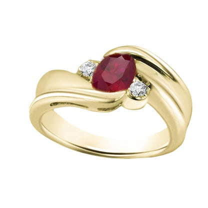 Ruby Blaze Gold Ring