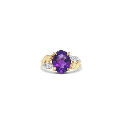 Amethyst Luxury Diamond Glow Ring