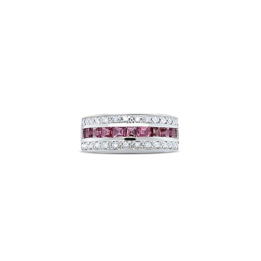 Pink Sapphire Dazzle Silver Ring