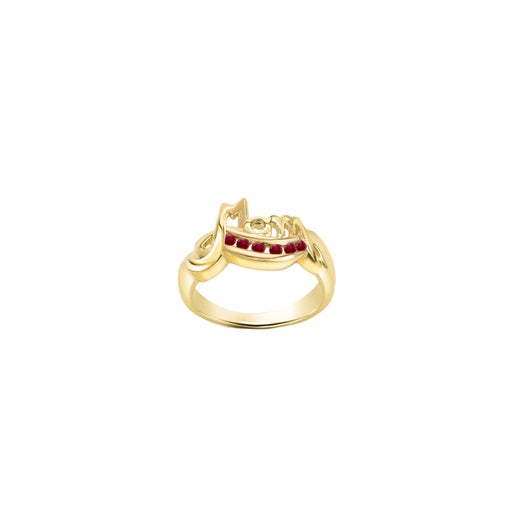 Crimson Elixir Gold Ring